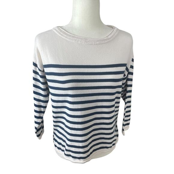 Pact 100% Organic Cotton Striped Sweater Size Small Classic Nautical Effortless - Picture 5 of 13